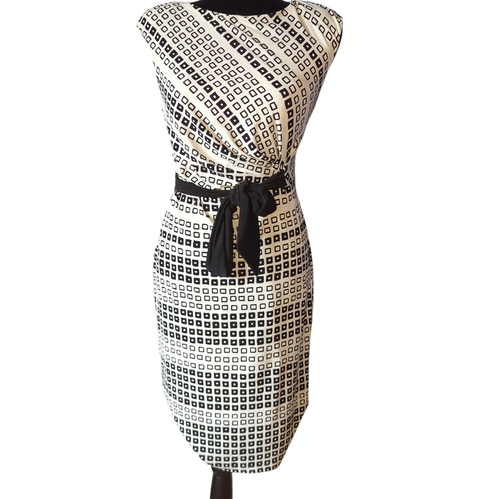 Ralph Lauren Geometric Black and White Dress